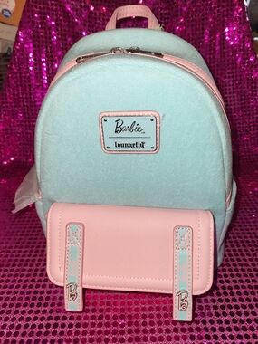 Loungefly Barbie Mini Backpack in Light Blue and Pink